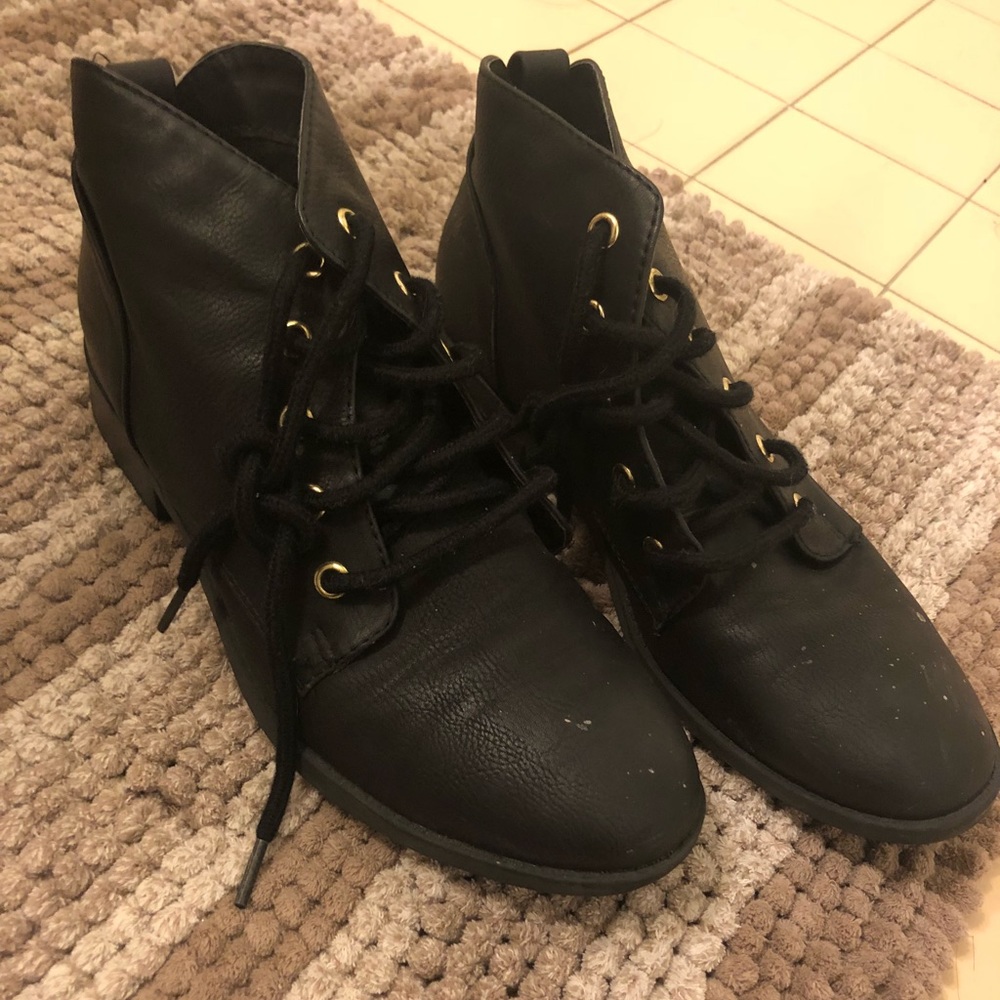 STYLISH black combat boots